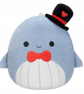 Zberateľská plyšová hračka Squishmallows Samir the Whale 19 cm Valentín